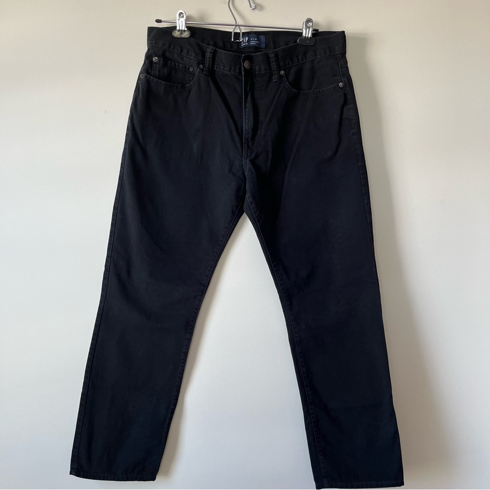 Gap Men's Straight Jeans Size 32 - Black Wash